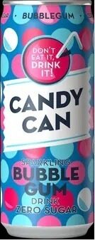 Gāzēts atspirdz.dzēriens CANDY CAN, ar košļājamās gumijas g., ar saldinātājiem 0.33l, bundža (DEP)